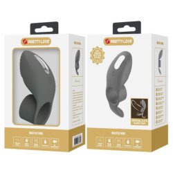 PRETTY LOVE - ANILLO VIBRATORIO RECARGABLE CON DOBLE ESTIMULACIÓN