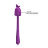AMOR PRECIOSO - VIBRADOR FLEXIBLE CON FORMA DE CONEJITO, RECARGABLE POR USB, COLOR MORADO