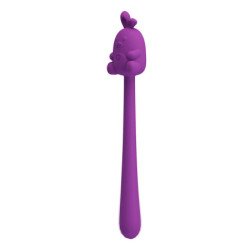 AMOR PRECIOSO - VIBRADOR FLEXIBLE CON FORMA DE CONEJITO, RECARGABLE POR USB, COLOR MORADO