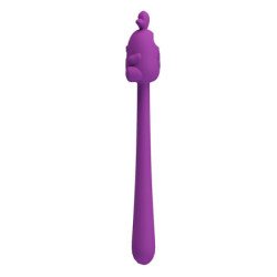 AMOR PRECIOSO - VIBRADOR FLEXIBLE CON FORMA DE CONEJITO, RECARGABLE POR USB, COLOR MORADO