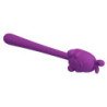 AMOR PRECIOSO - VIBRADOR FLEXIBLE CON FORMA DE CONEJITO, RECARGABLE POR USB, COLOR MORADO