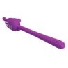 AMOR PRECIOSO - VIBRADOR FLEXIBLE CON FORMA DE CONEJITO, RECARGABLE POR USB, COLOR MORADO