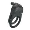 PRETTY LOVE - ANILLO VIBRADOR RECARGABLE PARA PENE SINI, 10 FUNCIONES, NEGRO