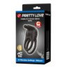 PRETTY LOVE - ANILLO VIBRADOR RECARGABLE PARA PENE SINI, 10 FUNCIONES, NEGRO