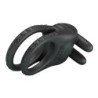 PRETTY LOVE - ANILLO VIBRADOR RECARGABLE PARA PENE SINI, 10 FUNCIONES, NEGRO