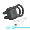 PRETTY LOVE - ANILLO VIBRADOR RECARGABLE PARA PENE SINI, 10 FUNCIONES, NEGRO