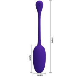 PRETTY LOVE - HUEVO VIBRATORIO RECARGABLE KNUCKER MORADO