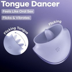 SATISFACTOR - ESTIMULADOR CLITORAL CON VIBRACIÓN Y PULSACIONES LILA