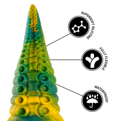 EPIC - DILDO CETUS CON TENTÁCULOS VERDES, TAMAÑO PEQUEÑO