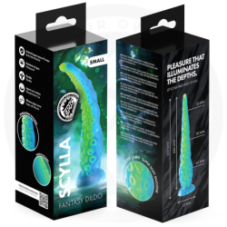 EPIC - DILDO SCYLLA DE TENTÁCULOS FINOS FLUORESCENTES DE TAMAÑO PEQUEÑO
