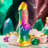 EPIC - DILDO IRIS CON TESTÍCULOS DE PLACER ARCOÍRIS