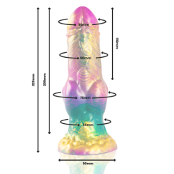 EPIC - DILDO IRIS CON TESTÍCULOS DE PLACER ARCOÍRIS