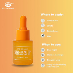 EYE OF LOVE - ACEITE PERFUMADO CON FEROMONAS PARA MUJERES, SIN FRAGANCIA, 20 ML
