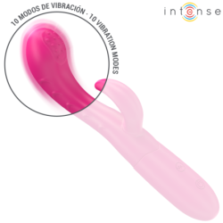 INTENSE - VIBRADOR AMARA CON LENGUA ESTIMULANTE 10 VIBRACIONES ROSA