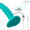 INTENSE - VIBRADOR  BUFFY TALLA S DISEÑO ESPIRAL 10 VIBRACIONES AZUL CONTROL REMOTO