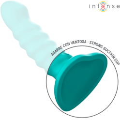INTENSE - VIBRADOR  BUFFY TALLA S DISEÑO ESPIRAL 10 VIBRACIONES AZUL CONTROL REMOTO