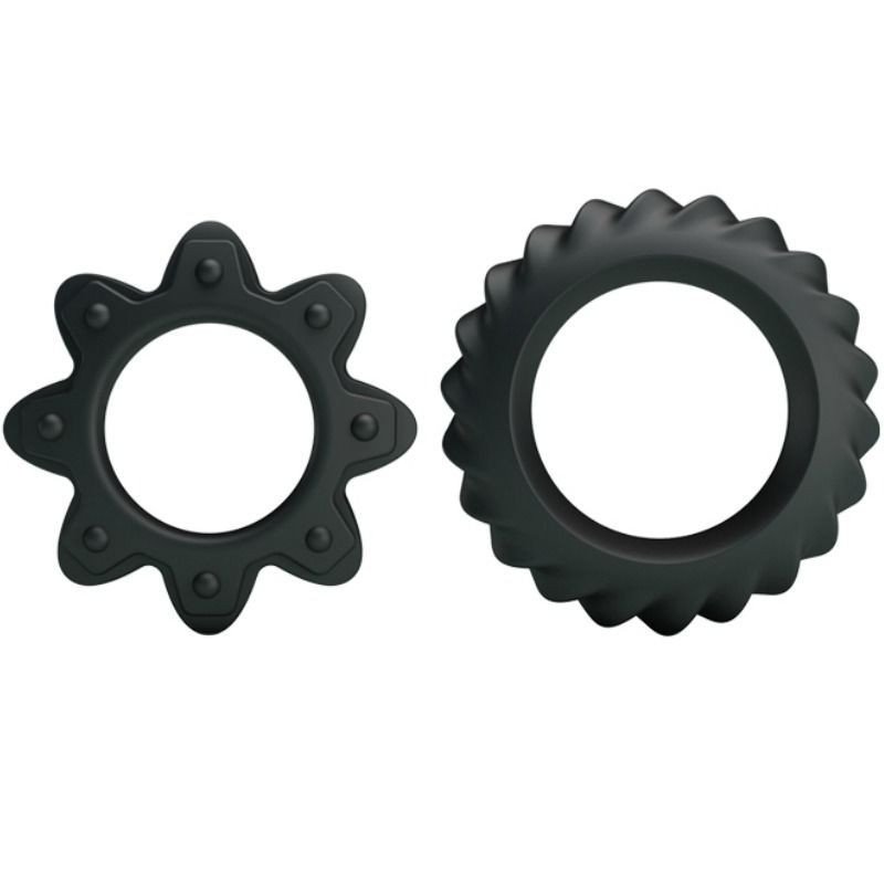BAILE - KIT DE 2 ANILLOS DE SILICONA FLORALES