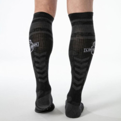 LOCKER GEAR - CALCETINES MILITARES HASTA LA RODILLA NEGROS TALLA ÚNICA