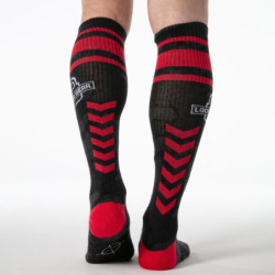LOCKER GEAR - CALCETINES MILITARES HASTA LA RODILLA ROJOS TALLA ÚNICA