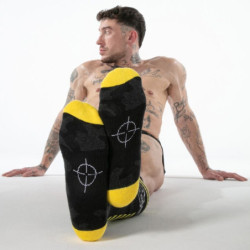 LOCKER GEAR - CALCETINES MILITARES HASTA LA RODILLA, AMARILLOS, TALLA ÚNICA