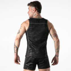 LOCKER GEAR - CAMISETA SIN MANGAS NEGRA CON ACCESO MILITAR COMPLETO L