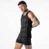 LOCKER GEAR - CAMISETA SIN MANGAS NEGRA CON ACCESO MILITAR COMPLETO, S