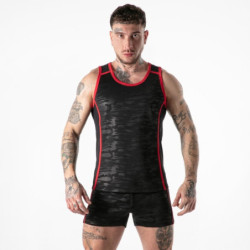 LOCKER GEAR -  CAMISETA SIN MANGAS ROJA DE ACCESO MILITAR COMPLETO S