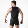 LOCKER GEAR -  CAMISETA SIN MANGAS AZUL CON ACCESO MILITAR COMPLETO S