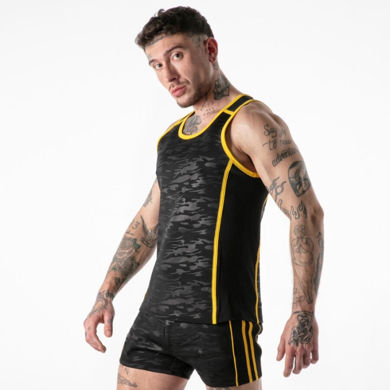 LOCKER GEAR - CAMISETA SIN MANGAS DE ACCESO MILITAR COMPLETO AMARILLA M