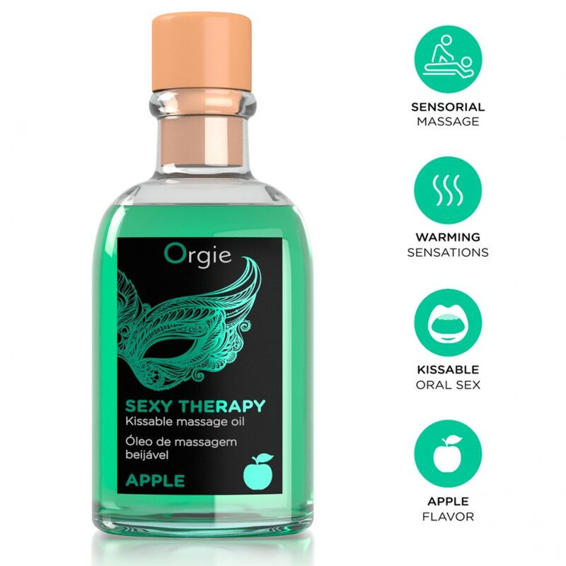ORGIE - SET DE MASAJE DE LABIOS CON MANZANA BESABLE 100 ML