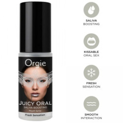 ORGIE - SPRAY BUCAL JUICY PARA AUMENTAR LA SALIVA CON MENTA 15 ML
