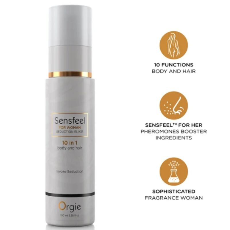 ORGIE - SENSFEEL PARA MUJER ELIXIR DE SEDUCCIÓN 10 EN 1 CUERPO Y CABELLO 100 ML