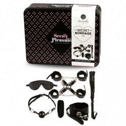 SECRETPLAY - CONJUNTO BDSM DE 8 PIEZAS NEGRO