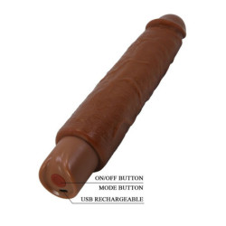PRETTY LOVE - VIBRADOR REALISTA GAVIN 25 CM Ø 5 CM MARRÓN