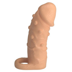 PRETTY LOVE - FUNDA EXTENSORA DE PENE DORT 14 CM Ø 4 CM NATURAL