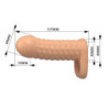 PRETTY LOVE - FUNDA EXTENSORA DE PENE WOLFRAM 11,5 CM Ø 3,8 CM NATURAL
