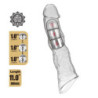 PRETTY LOVE - FUNDA EXTENSORA DE PENE AJUSTABLE 28 CM Ø 4,5 CM TRANSPARENTE