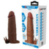 PRETTY LOVE - FUNDA VIBRADORA PARA PENE QUILLON 20 CM Ø 4 CM MARRÓN