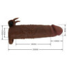 PRETTY LOVE - FUNDA VIBRADORA PARA PENE QUILLON 20 CM Ø 4 CM MARRÓN