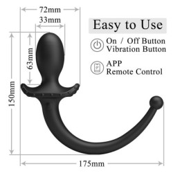 PRETTY LOVE - VIBRADOR ANAL Y PERINEAL NEGRO CONTROLADO POR LA APP DE ANTHONY