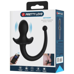 PRETTY LOVE - VIBRADOR ANAL Y PERINEAL NEGRO CONTROLADO POR LA APP DE ANTHONY