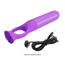 PRETTY LOVE - MINI VIBRADOR MASAJEADOR RECARGABLE GIANA MORADO