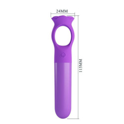 PRETTY LOVE - MINI VIBRADOR MASAJEADOR RECARGABLE GIANA MORADO