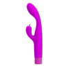 PRETTY LOVE - VIBRADOR JENE DE DOBLE ESTIMULACIÓN PARA EL PUNTO G Y EL CLÍTORIS, COLOR MORADO