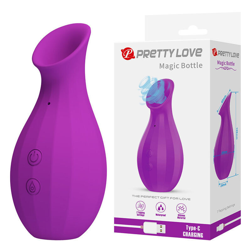 PRETTY LOVE - BOTELLA MÁGICA RECARGABLE ESTIMULADOR DE SUCCIÓN CLITORAL MORADO