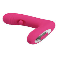 PRETTY LOVE - VIBRADOR DE SILICONA RECARGABLE DUDEN CON 12 MODOS DE VIBRACIÓN Y 3 MODOS DE BALANCEO, COLOR ROSA