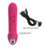 PRETTY LOVE - VIBRADOR DE SILICONA RECARGABLE DUDEN CON 12 MODOS DE VIBRACIÓN Y 3 MODOS DE BALANCEO, COLOR ROSA