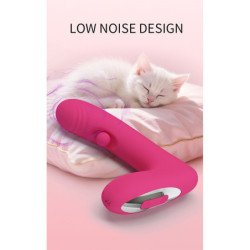PRETTY LOVE - VIBRADOR DE SILICONA RECARGABLE DUDEN CON 12 MODOS DE VIBRACIÓN Y 3 MODOS DE BALANCEO, COLOR ROSA