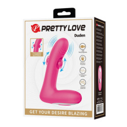 PRETTY LOVE - VIBRADOR DE SILICONA RECARGABLE DUDEN CON 12 MODOS DE VIBRACIÓN Y 3 MODOS DE BALANCEO, COLOR ROSA
