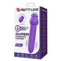 PRETTY LOVE - VIBRADOR ESTIMULADOR ORAL Y CLITORAL RECARGABLE DANNELL MORADO